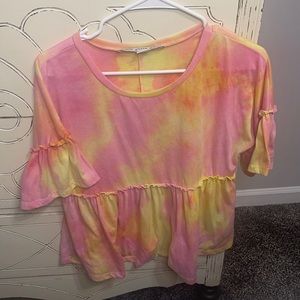 Boutique Shirt Pink/Yellow